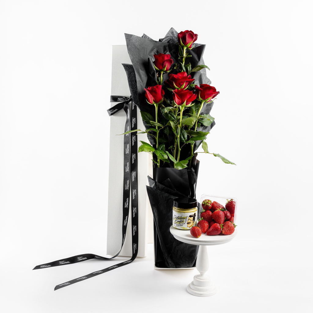 LaManna x Grown 6 Red Roses Boxed