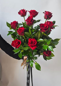 The classic red rose bouquet