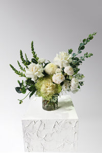Seasonal Green and White vase design