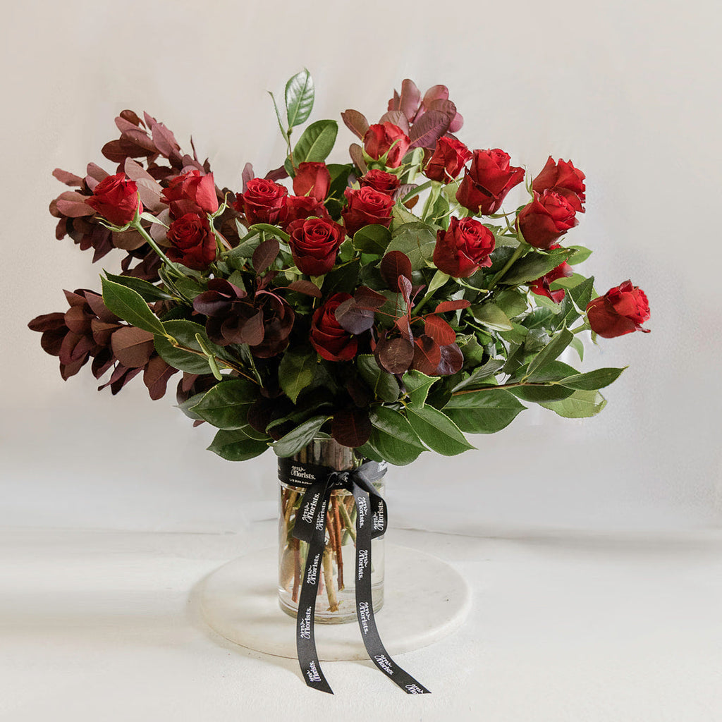 The classic red rose bouquet