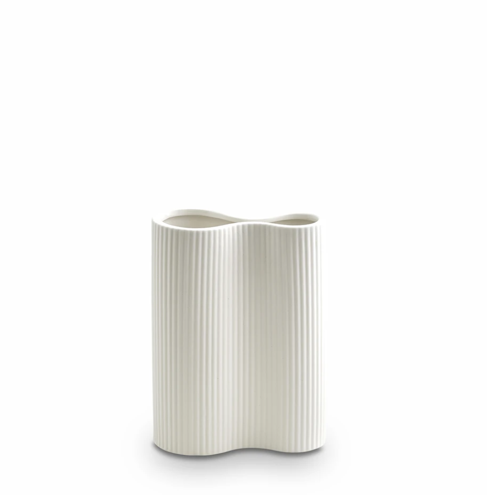 Ribbed Infinity Vase Snow
