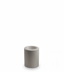 Ribbed Infinity Candle Holder Light Grey