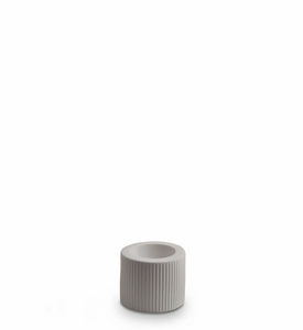 Ribbed Infinity Candle Holder Light Grey