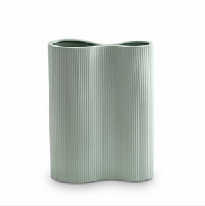 Ribbed Infinity Vase Blue Medium