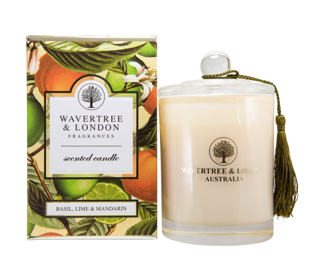 Lime, Basil & Mandarin Candle by Wavertree & London
