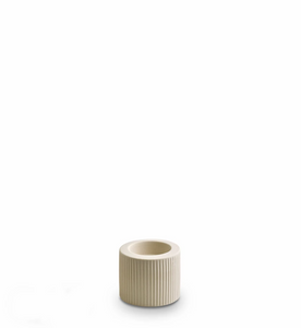 Ribbed Infinity Candle Holder Cream