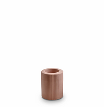 Load image into Gallery viewer, Ribbed Infinity Candle Holder Ochre