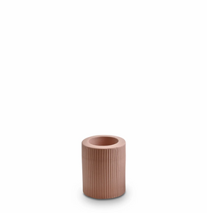Ribbed Infinity Candle Holder Ochre