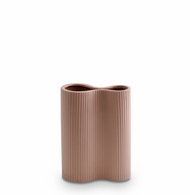 Load image into Gallery viewer, Ribbed Infinity Vase Ochre