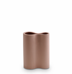 Ribbed Infinity Vase Ochre