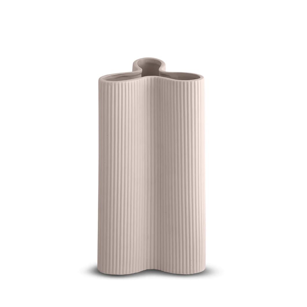 Ribbed Petal Vase Nude